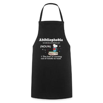Abibliophobie Rat de bibliothèque Lecture de livres - Tablier de cuisine - noir - Devant - AI Model Male 185 dark (185cm)