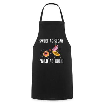 Sugarholic Sweets Zucker Süßigkeiten Enthusiast - Kochschürze - Schwarz - Vorne - AI Model Male 185 dark (185cm)