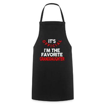 Je suis la petite-fille préférée - Tablier de cuisine - noir - Devant - AI Model Male 185 dark (185cm)