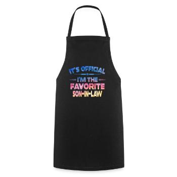 C’est le gendre préféré officiel - Tablier de cuisine - noir - Devant - AI Model Male 185 dark (185cm)