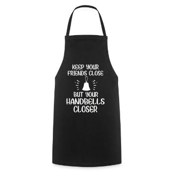 Chorale Instrument de musique Cloche à main Chorale - Tablier de cuisine - noir - Devant - AI Model Male 185 dark (185cm)