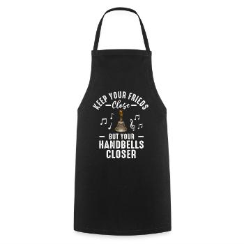 Chorale Instrument de musique Cloche à main Chorale - Tablier de cuisine - noir - Devant - AI Model Male 185 dark (185cm)