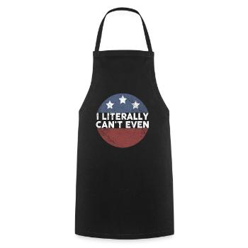 I Literally Cant Even Care - Cooking Apron - black - Front - AI Model Male 185 dark (185cm)