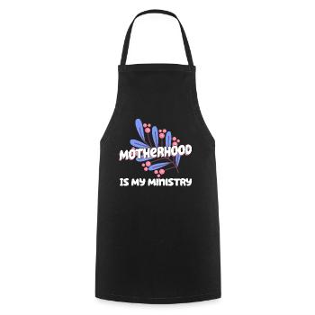 Mutterschaft ist mein Dienst - Kochschürze - Schwarz - Vorne - AI Model Male 185 dark (185cm)