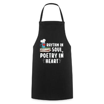 Poetry Slam Schriftsteller Poet Literatur Slam - Kochschürze - Schwarz - Vorne - AI Model Male 185 dark (185cm)