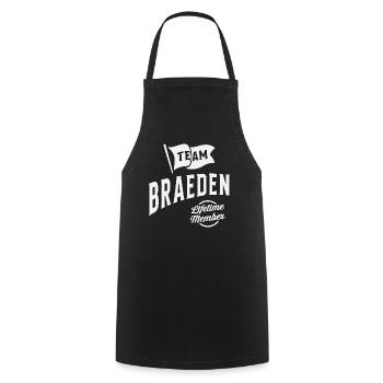 Team Braeden Lifetime Member - Cooking Apron - black - Front - AI Model Male 185 dark (185cm)