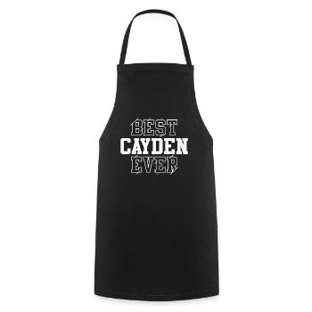 Best Cayden Ever Personalized Name Cayden - Cooking Apron - black - Front - AI Model Male 185 dark (185cm)