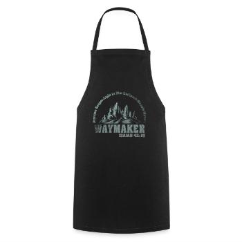 Waymaker Promise Keeper Miracle Worker - Cooking Apron - black - Front - AI Model Male 185 dark (185cm)