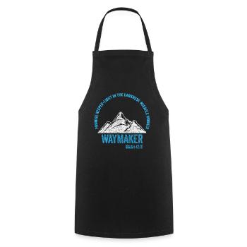 Waymaker Promise Keeper Miracle Worker - Cooking Apron - black - Front - AI Model Male 185 dark (185cm)