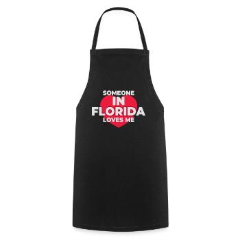 Someone In Florida Loves Me - Cooking Apron - black - Front - AI Model Male 185 dark (185cm)