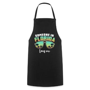 Someone In Florida Loves Me - Cooking Apron - black - Front - AI Model Male 185 dark (185cm)