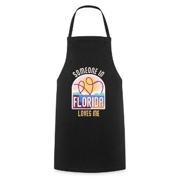 Someone In Florida Loves Me - Cooking Apron - black - Front - AI Model Male 185 dark (185cm)