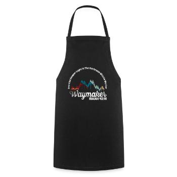 Waymaker Promise Keeper Miracle Worker - Cooking Apron - black - Front - AI Model Male 185 dark (185cm)