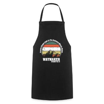 Waymaker Promise Keeper Miracle Worker - Cooking Apron - black - Front - AI Model Male 185 dark (185cm)