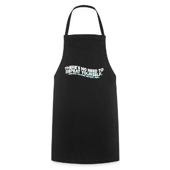 Il n’est pas nécessaire de se répéter - Tablier de cuisine - noir - Devant - AI Model Male 185 dark (185cm)
