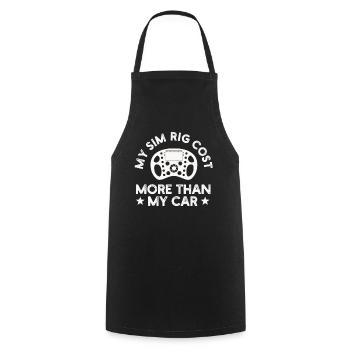 Simracer Esports Enthusiast Sim Racing - Cooking Apron - black - Front - AI Model Male 185 dark (185cm)