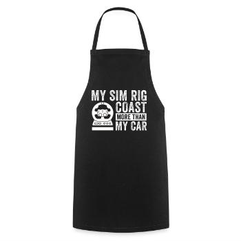 Simracer Esports Enthusiast Sim Racing - Cooking Apron - black - Front - AI Model Male 185 dark (185cm)