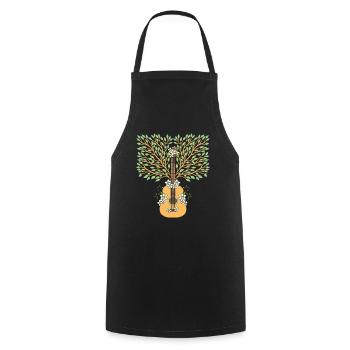 Yggdrasil Nature Musician Tree Of Life - Cooking Apron - black - Front - AI Model Male 185 dark (185cm)