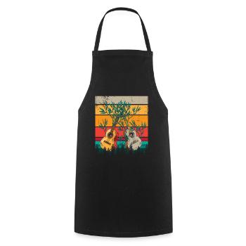 Yggdrasil Nature Musician Tree Of Life - Cooking Apron - black - Front - AI Model Male 185 dark (185cm)