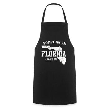 Someone In Florida Loves Me - Cooking Apron - black - Front - AI Model Male 185 dark (185cm)