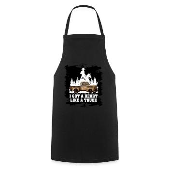 I Got A Heart Like A Truck - Cooking Apron - black - Front - AI Model Male 185 dark (185cm)