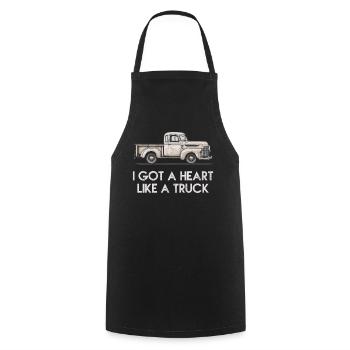 I Got A Heart Like A Truck - Cooking Apron - black - Front - AI Model Male 185 dark (185cm)