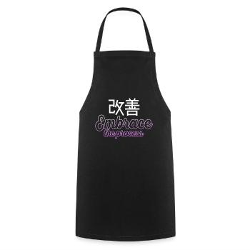 Le Kaizen japonais adopte le processus - Tablier de cuisine - noir - Devant - AI Model Male 185 dark (185cm)