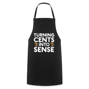 Numismatics Coin Collector Passion - Cooking Apron - black - Front - AI Model Male 185 dark (185cm)