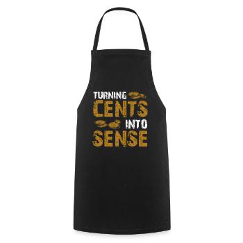 Numismatics Coin Collector Passion - Cooking Apron - black - Front - AI Model Male 185 dark (185cm)