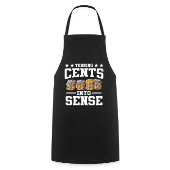 Numismatics Coin Collector Passion - Cooking Apron - black - Front - AI Model Male 185 dark (185cm)