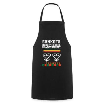 Sankofa Symbol Adinkra Ghana Black - Cooking Apron - black - Front - AI Model Male 185 dark (185cm)