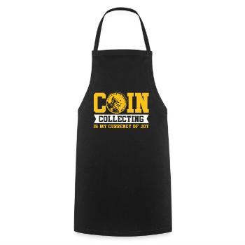 Old Coins New Adventures Numismatics - Cooking Apron - black - Front - AI Model Male 185 dark (185cm)