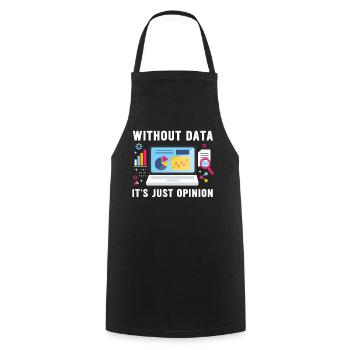 Funny Data Enthusiast Design - Cooking Apron - black - Front - AI Model Male 185 dark (185cm)