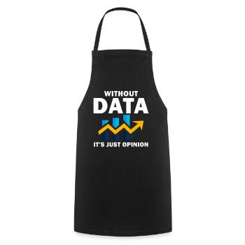 Funny Data Enthusiast Design - Cooking Apron - black - Front - AI Model Male 185 dark (185cm)