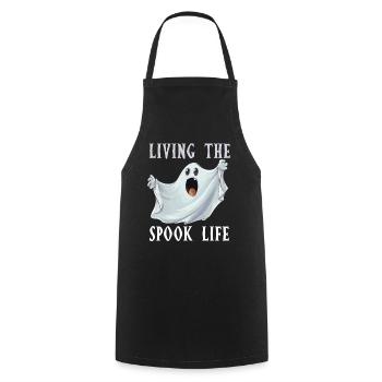 Vivre la vie fantôme Spook Life Appât - Tablier de cuisine - noir - Devant - AI Model Male 185 dark (185cm)