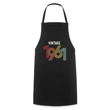 Original 1961 Birthday Men Women Retro - Cooking Apron - black - Front - AI Model Male 185 dark (185cm)