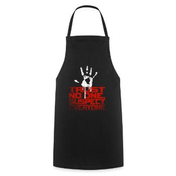 Murder Mystery Dinner Fun Night - Tablier de cuisine - noir - Devant - AI Model Male 185 dark (185cm)