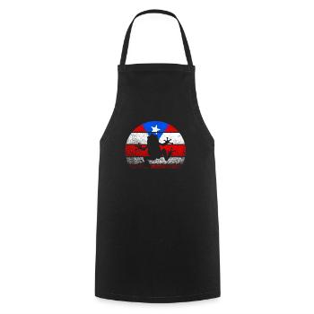 Taino Echoes Coqui Puerto Rican Heritage - Cooking Apron - black - Front - AI Model Male 185 dark (185cm)