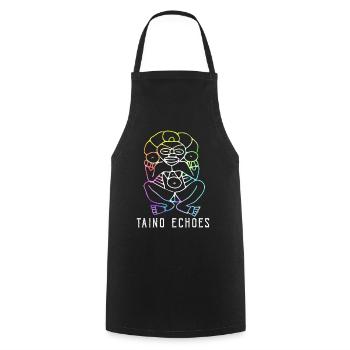 Taíno Echoes Caribbean Ancestry Pride - Cooking Apron - black - Front - AI Model Male 185 dark (185cm)
