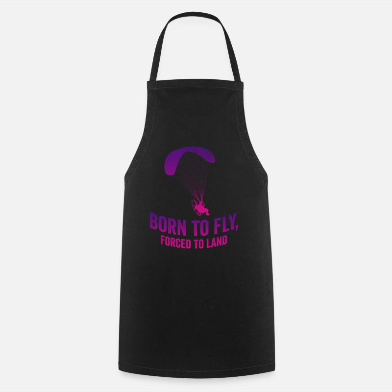 Born To Fly Forcé D’atterrir Paramoteur - Tablier de cuisine - noir