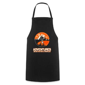 Adventures Are Better With A Propeller - Cooking Apron - black - Front - AI Model Male 185 dark (185cm)