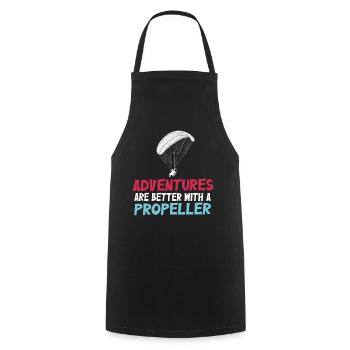 Adventures Are Better With A Propeller - Cooking Apron - black - Front - AI Model Male 185 dark (185cm)