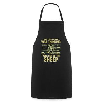 Your First Mistake Was Thinking I Was - Cooking Apron - black - Front - AI Model Male 185 dark (185cm)