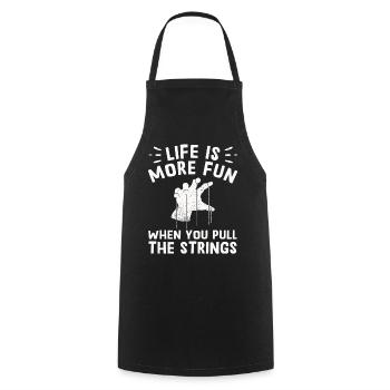 Puppetry Puppeteer Puppet Puppets - Cooking Apron - black - Front - AI Model Male 185 dark (185cm)