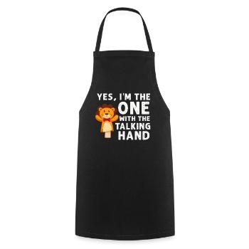Puppetry Puppeteer Puppet Puppets - Cooking Apron - black - Front - AI Model Male 185 dark (185cm)