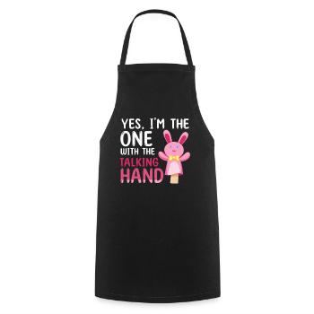 Puppetry Puppeteer Puppet Puppets - Cooking Apron - black - Front - AI Model Male 185 dark (185cm)