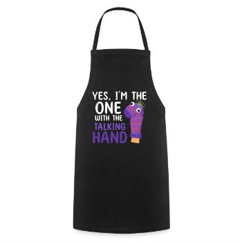 Puppetry Puppeteer Puppet Puppets - Cooking Apron - black - Front - AI Model Male 185 dark (185cm)