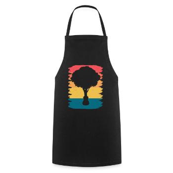Yggdrasil Nature Musicien Arbre De Vie - Tablier de cuisine - noir - Devant - AI Model Male 185 dark (185cm)