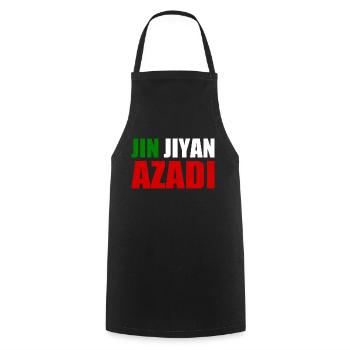 jin jiyan azadi - Tablier de cuisine - noir - Devant - AI Model Male 185 dark (185cm)