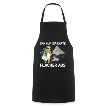 Sah Auf Der Karte Flacher Aus Faultier - Kochschürze - Schwarz - Vorne - AI Model Male 185 dark (185cm)